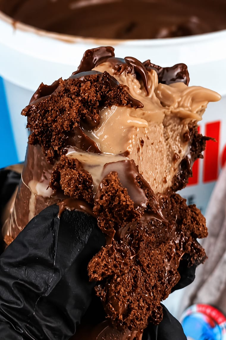 Geladinho de Ovomaltine com Nutella